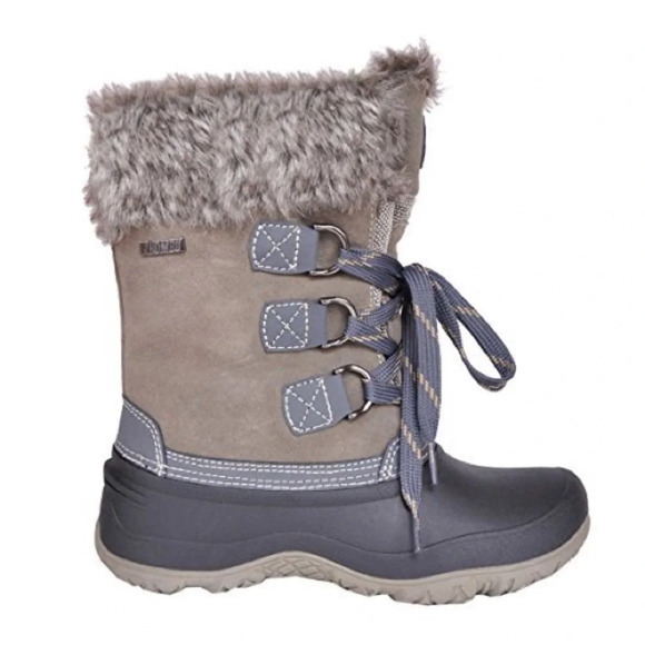 Khombu Women's The Slope Winter Snow Boots (8, Grey) - Picture 3 of 14